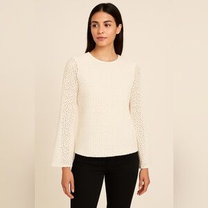 Banana Republic Ivory Lace Blouse